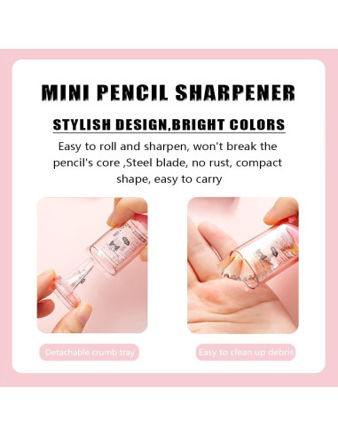 Juego de Papelería Kawaii PANDENNER 4 Piezas Rosa