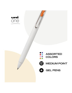 Bolígrafo Gel Retráctil Uniball uniONE 0.7 mm Surtido 8 Unidades 2