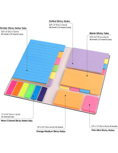 Juego de Notas Adhesivas Niutop - 402 Piezas Multicolor 2