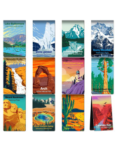 Marcadores de Página Magnéticos Outus - 24 Pcs Parques Nacionales
