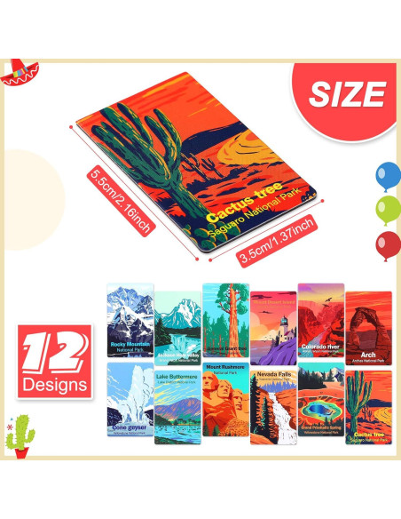 Marcadores de Página Magnéticos Outus - 24 Pcs Parques Nacionales
