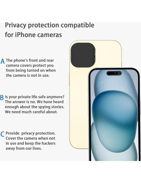Cubierta de Privacidad EYSOFT para iPhone 15/15 Plus - 2 Pack