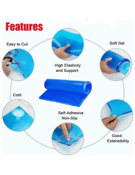 Almohadilla de Gel LisylineAuto para Asiento de Motocicleta 30x30cm