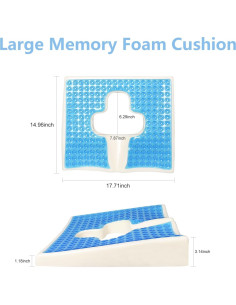 Cojín Antiescaras Pumwoy de Gel y Espuma Viscoelástica T 2