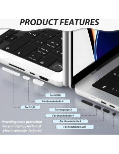 Kit de 56 Tapones de Silicona Anti-Dust para Laptop TNJPSEK 2