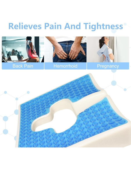 Cojín Antiescaras Pumwoy de Gel y Espuma Viscoelástica T