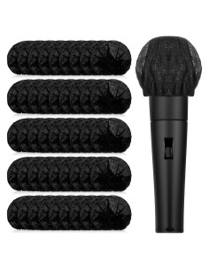 400 Fundas Desechables para Micrófonos Tela No Tejida Negro