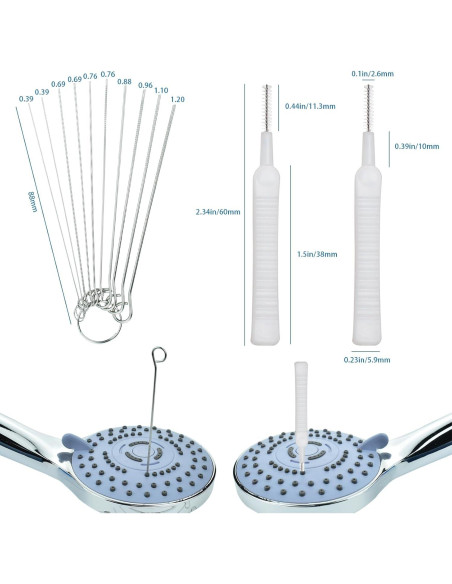 Juego de Cepillos de Limpieza LIEUDAGE para Cabezal de Ducha - 20 Piezas
