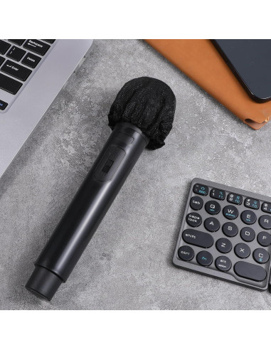 400 Fundas Desechables para Micrófonos Tela No Tejida Negro