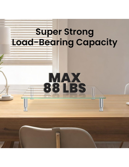 Soporte de Monitor de Vidrio Templado VSAR House 2Pcs 38x24x9.5cm