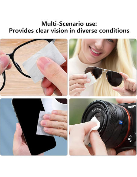 Toallitas Antivaho para Lentes Purelia - 100 Paños Prehumedecidos