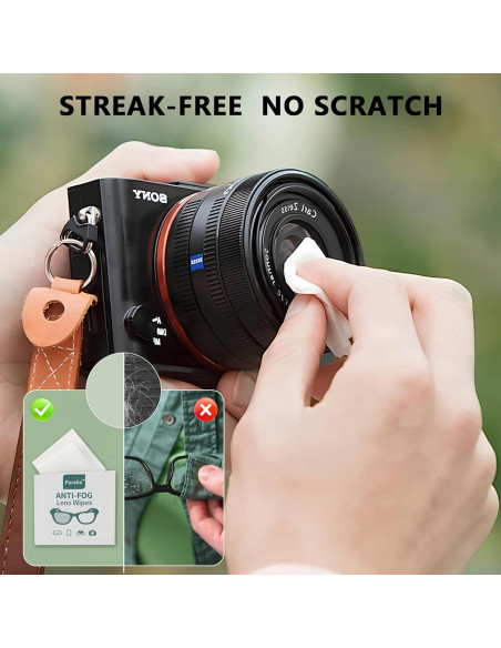 Toallitas Antivaho para Lentes Purelia - 100 Paños Prehumedecidos