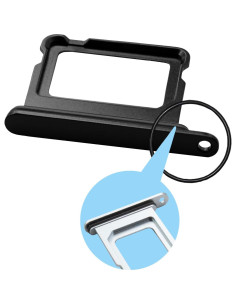 Bandeja de Tarjeta SIM Doble MMOBIEL para iPhone 16/16 Plus - Negro 2