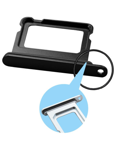 Bandeja de Tarjeta SIM Doble MMOBIEL para iPhone 16/16 Plus - Negro