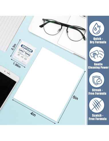 Toallitas Limpiadoras de Gafas Navona - 800 Piezas Prehumedecidas