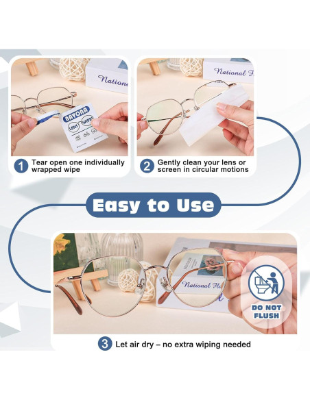 Toallitas Limpiadoras de Gafas Navona - 800 Piezas Prehumedecidas