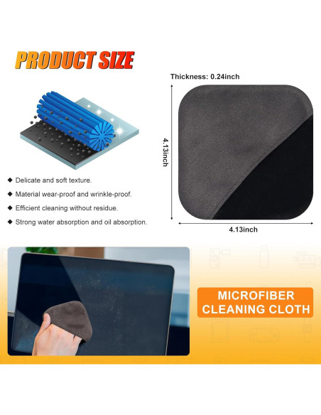 Limpiador de Pantallas de Coche SuperKaKa - Paño Microfibra Gris