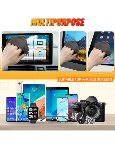 Limpiador de Pantallas de Coche SuperKaKa - Paño Microfibra Gris