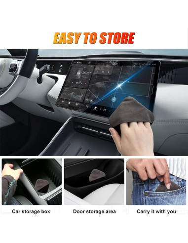 Limpiador de Pantallas de Coche SuperKaKa - Paño Microfibra Gris