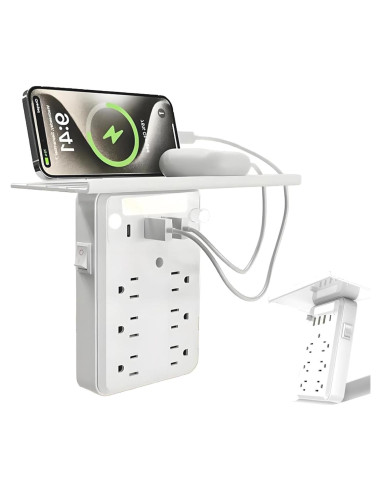 Extensor de Enchufe 9 en 1 Genérico con Estante y USB