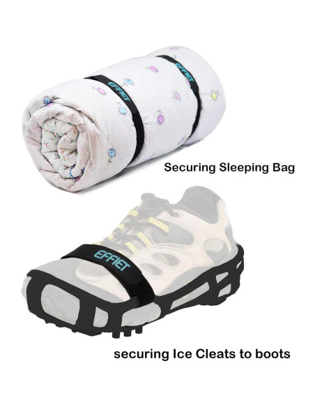 12 Correas de Sujeción EFFIET 61 cm Ajustables Gancho y Bucle