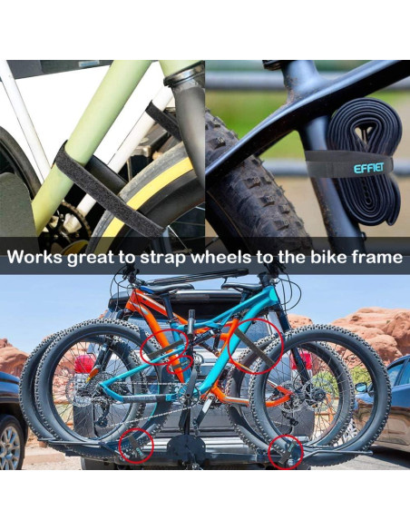 12 Correas de Sujeción EFFIET 61 cm Ajustables Gancho y Bucle