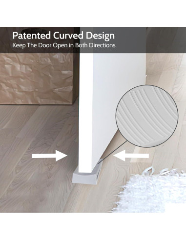 Topes de puerta Optish 3 paquetes antideslizantes gris