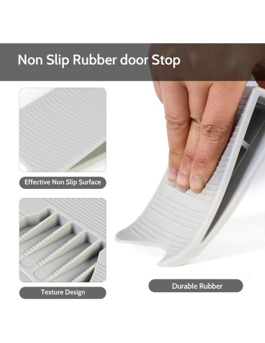 Topes de puerta Optish 3 paquetes antideslizantes gris