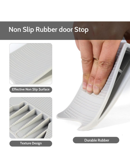Topes de puerta Optish 3 paquetes antideslizantes gris