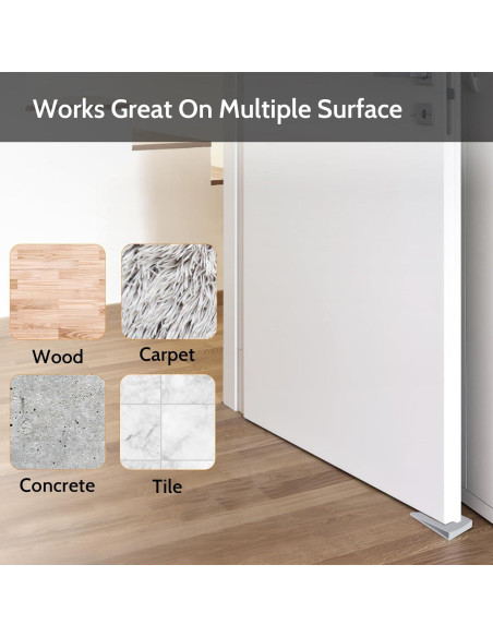 Topes de puerta Optish 3 paquetes antideslizantes gris