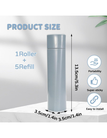 Mini Rodillo Quitapelusas LELE LIFE Azul con 5 Recambios 200 Hojas