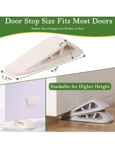 Tapones de Goma Fursafe&Q para Puertas - 2 Paquete Blanco 2