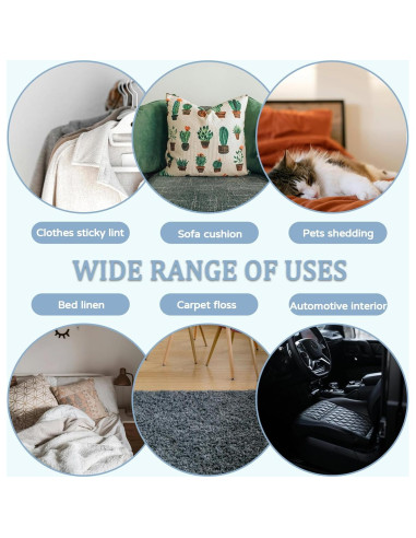 Mini Rodillo Quitapelusas LELE LIFE Azul con 5 Recambios 200 Hojas