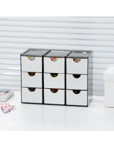 Organizador de Cajones Pequeños Yesesion 9 Cajones Plástico 2