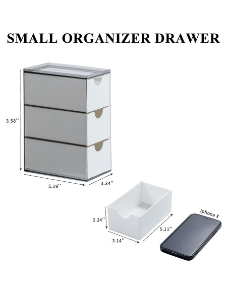 Organizador de Cajones Pequeños Yesesion 9 Cajones Plástico