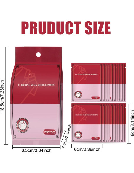 Toallitas Húmedas Quitamanchas A1 - 20 Unidades para Ropa y Más