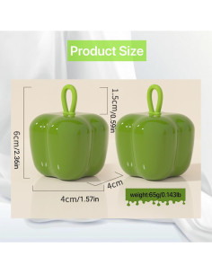 Rodillo Quitapelusas Reutilizable Pimiento Dulce Verde 90g 2