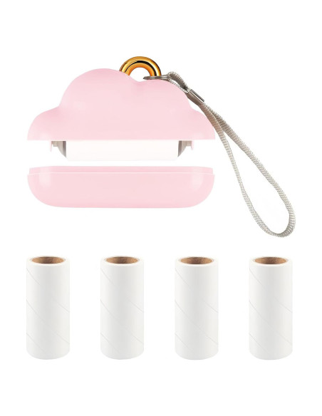 Mini Rodillo Quitapelusas Genérico 9.9x6.4cm Rosa Portátil