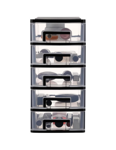 Organizador de Escritorio Ipetboom con 5 Cajones Plástico Negro