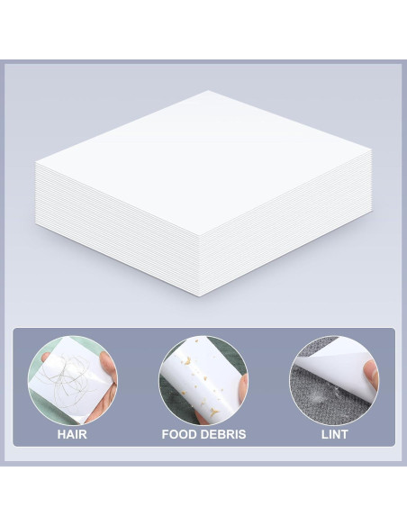 200 Hojas Adhesivas para Quitar Pelusa Affrolling 8x8 cm