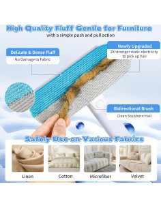 Removedor de Pelo de Mascota QOIUSO 4 en 1 - Cepillo Lavable 60 cm 2