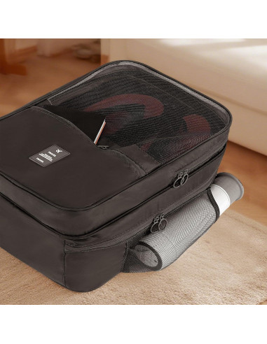 Bolsa de Zapatos de Viaje Uprimeasy 4 Pares Impermeable Negra