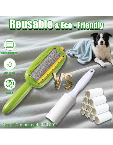 Rodillos de Pelusa Reutilizables TOAINRSI para Mascotas - 2 Piezas