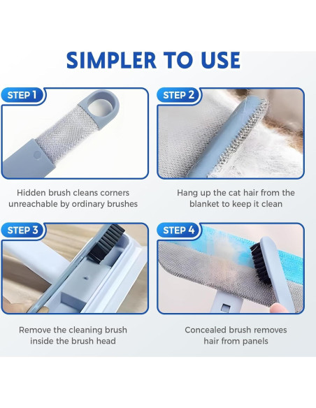 Removedor de Pelo de Mascotas Genérico 43 cm Reutilizable