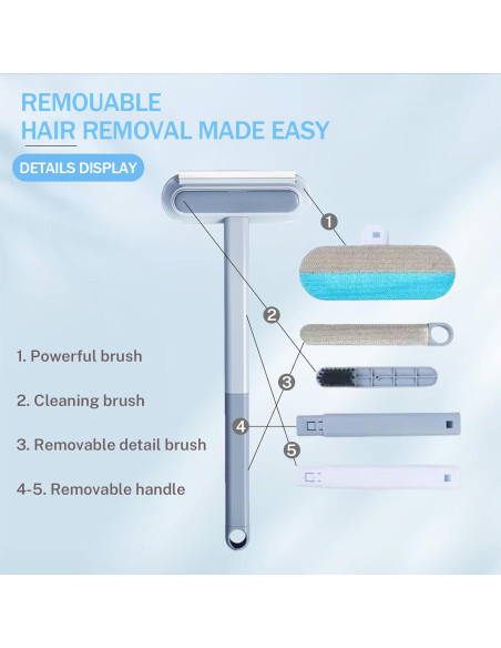 Removedor de Pelo de Mascotas Genérico 43 cm Reutilizable