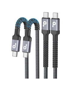 Cable USB C a USB C 10FT PRAKIE Carga Rápida 66W 2Pack