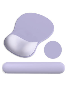 Alfombrilla Ergonómica G JGOO con Reposamuñecas Gel Púrpura