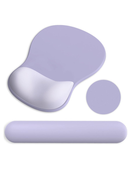 Alfombrilla Ergonómica G JGOO con Reposamuñecas Gel Púrpura