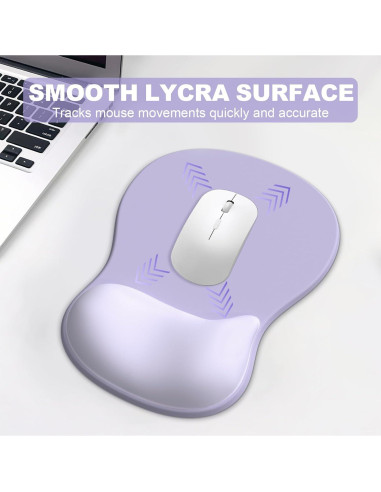 Alfombrilla Ergonómica G JGOO con Reposamuñecas Gel Púrpura