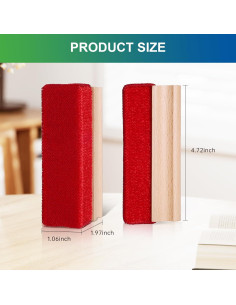 Paquete de 2 cepillos para pelusa DEBETOOL - Mango de madera 2